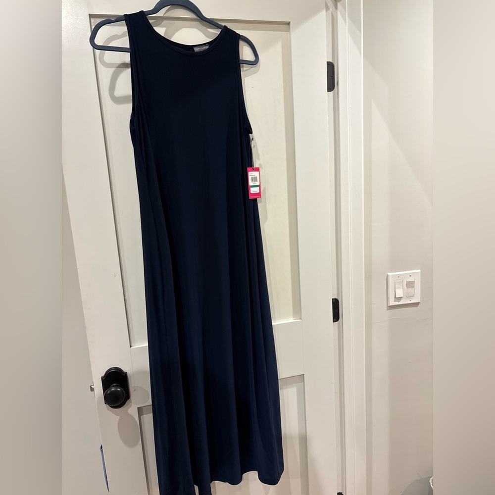 Vince Camuto Sleeveless Navy Maxi Dress